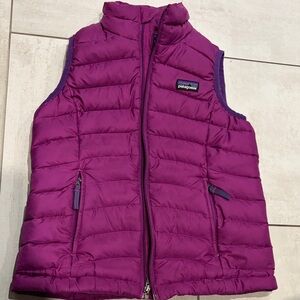 Patagonia down sweater Vest purple kids 5-6